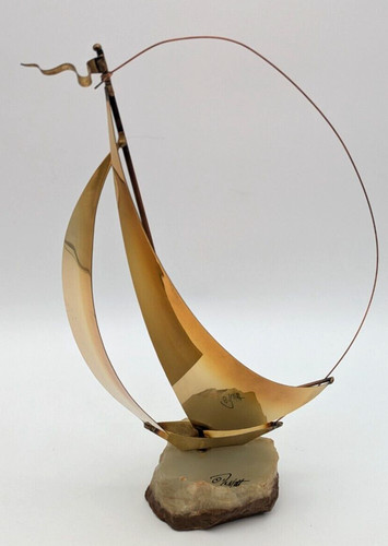 Demott brass sailboat - brass,